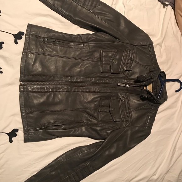 Michael Kors Genuine Leather Jacket - Picture 4 of 8